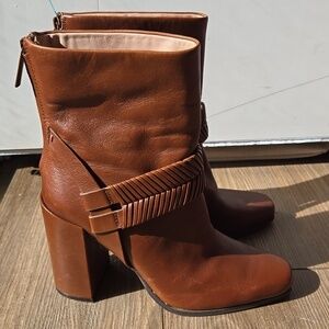 AD & Daughters Declann Browl Leather Heeled Ankle Boots